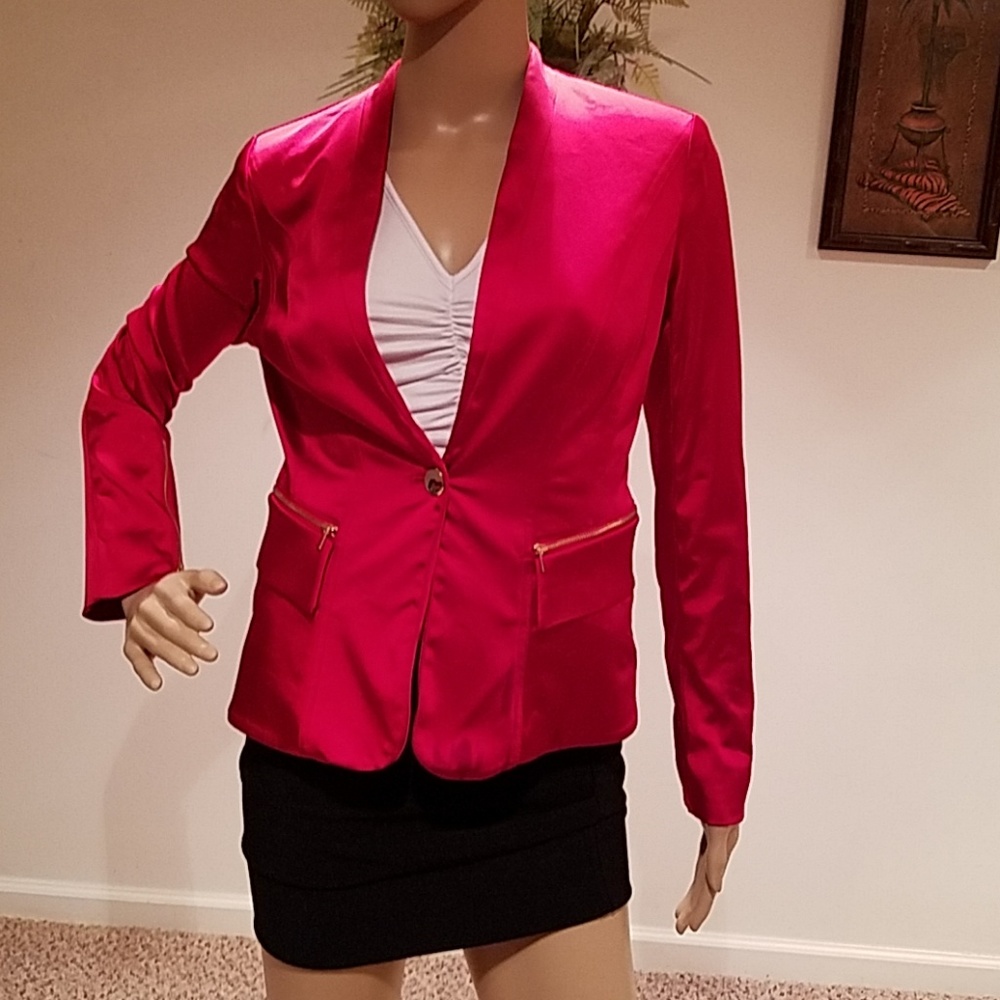 Cache Red Satiny Jacket